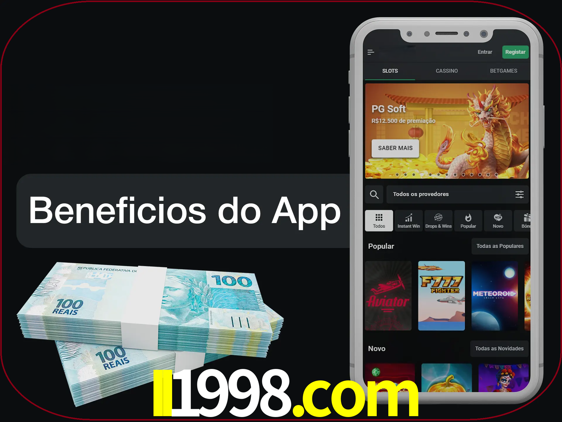 Obtenha todos os benefícios usando o aplicativo.