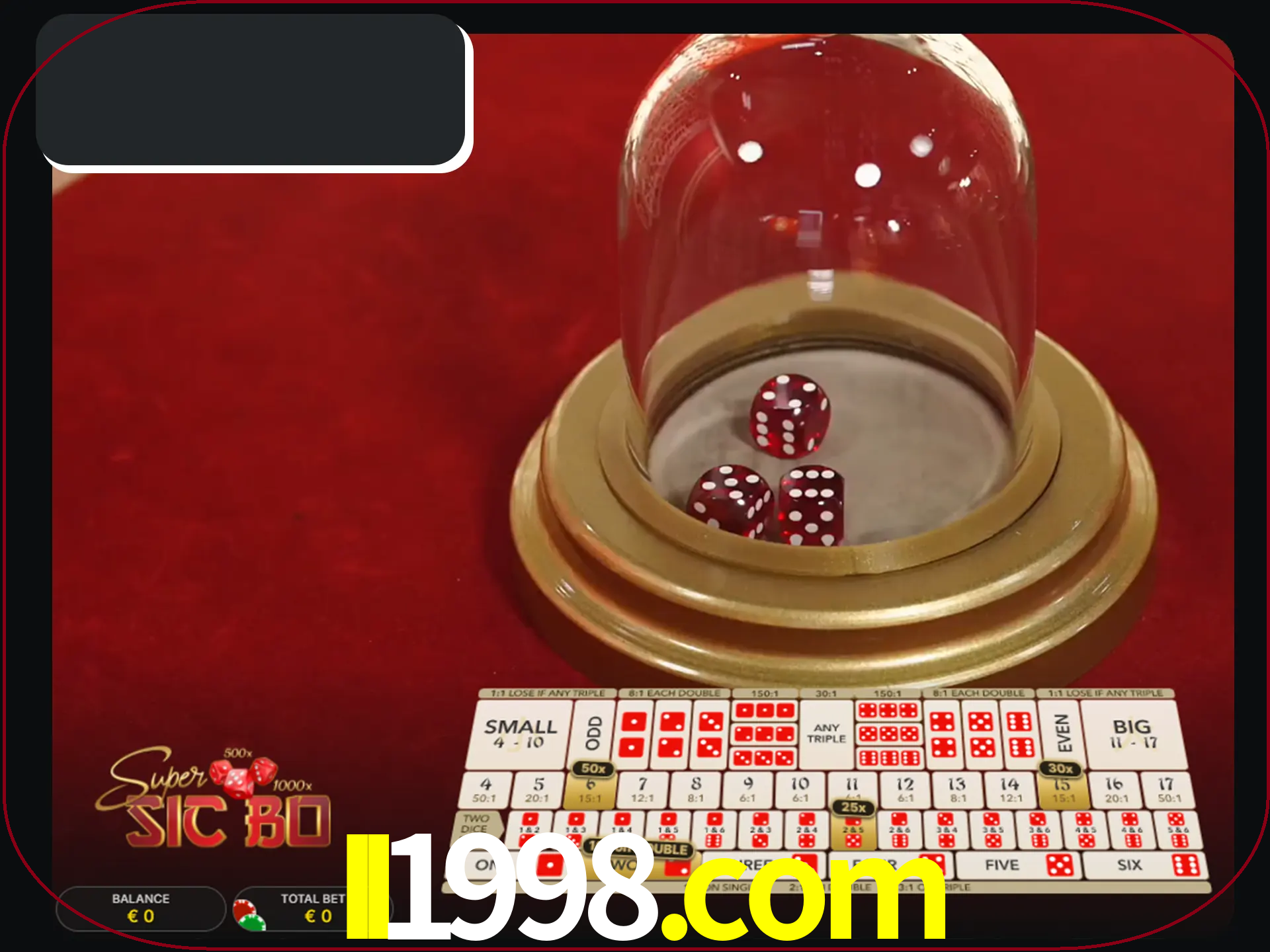 Deixe os dados ao seu lado nos jogos da Sic Bo.