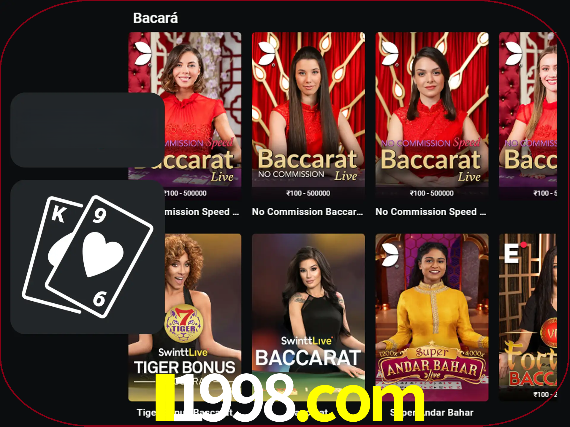 Ganhe muito dinheiro jogando jogos de bacará.