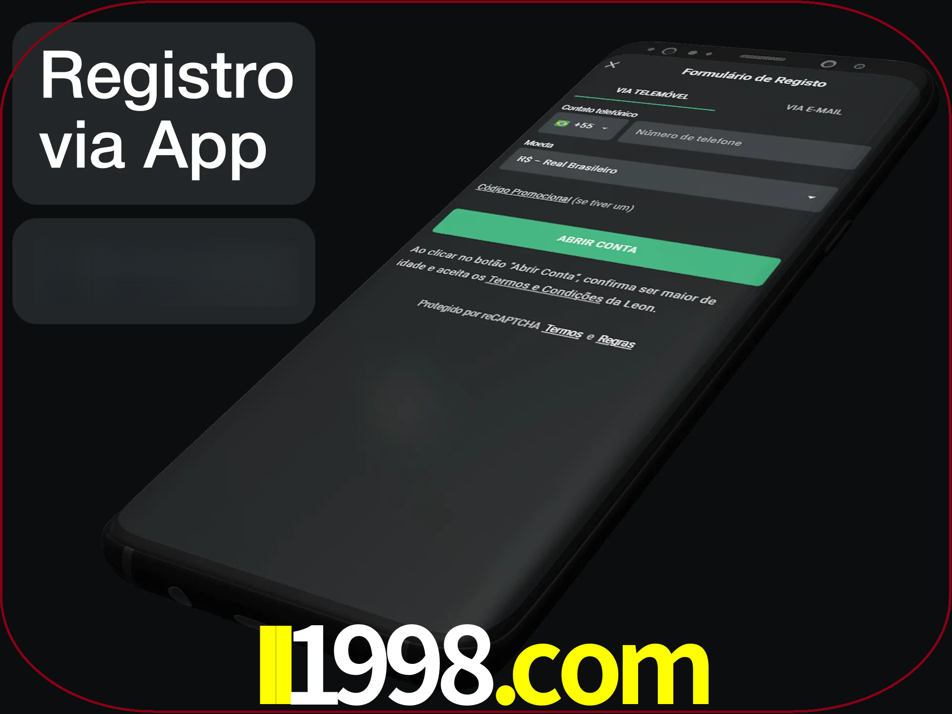 Registre-se quiclly em LeonBet usando o aplicativo.